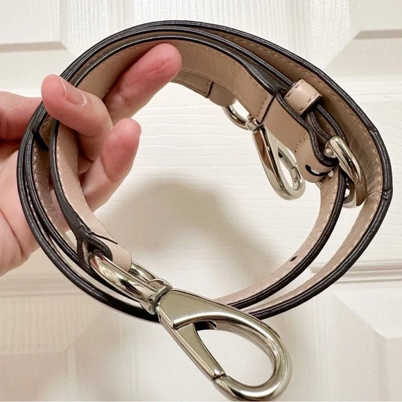 Coach Kristin Woven Leather Hobo Shoulder Bag Tuberose Pink - Picture 9 of 12